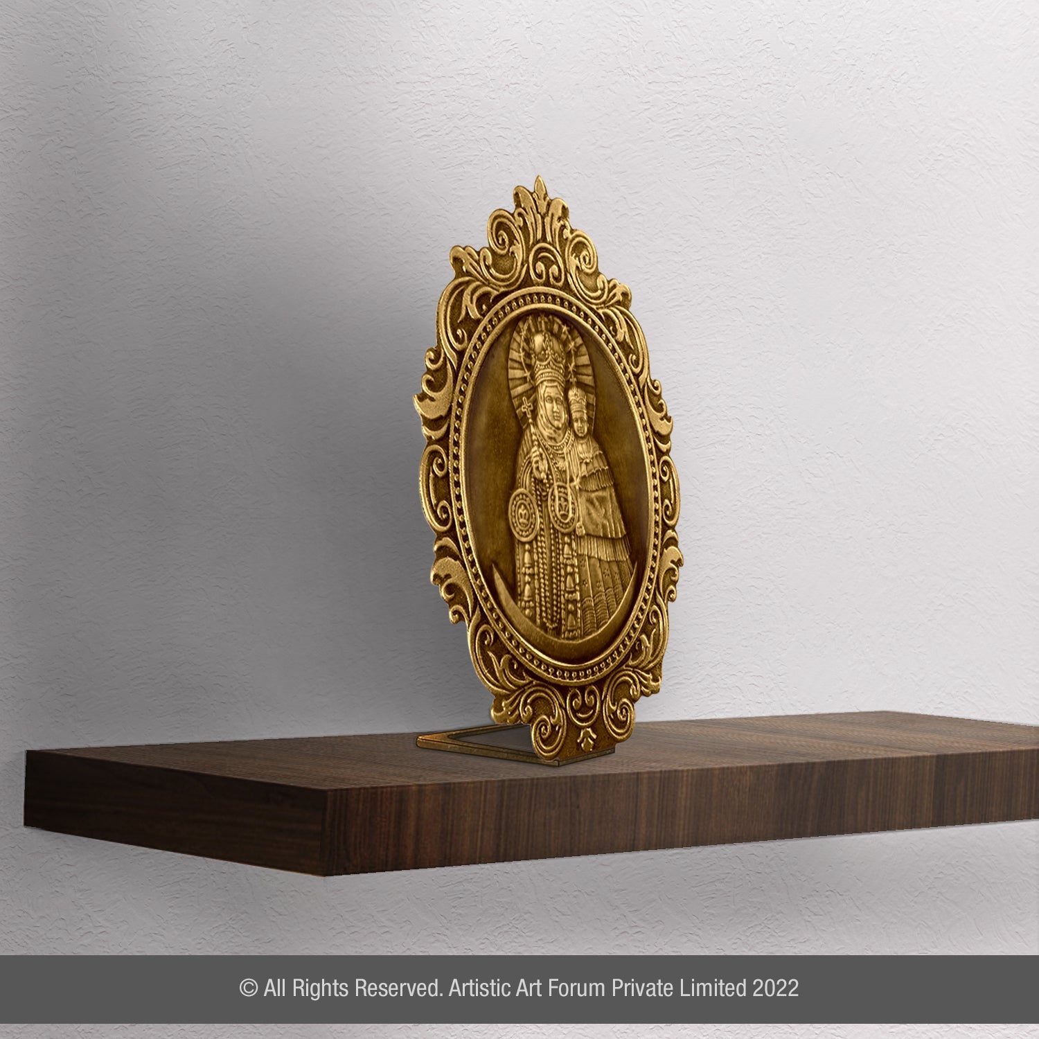 Mother Mary brass idol for table decor