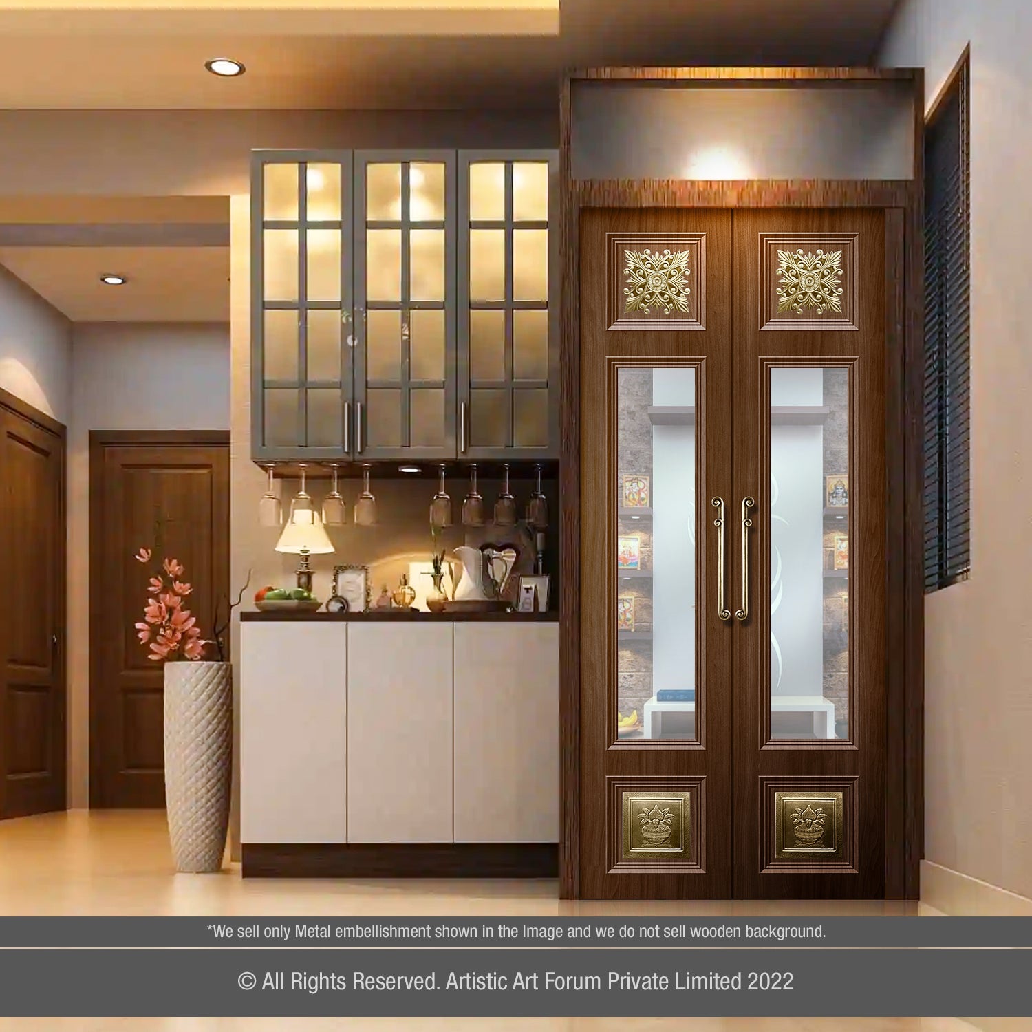 Grand Pooja Door Embellishment | For Pooja Room Designs