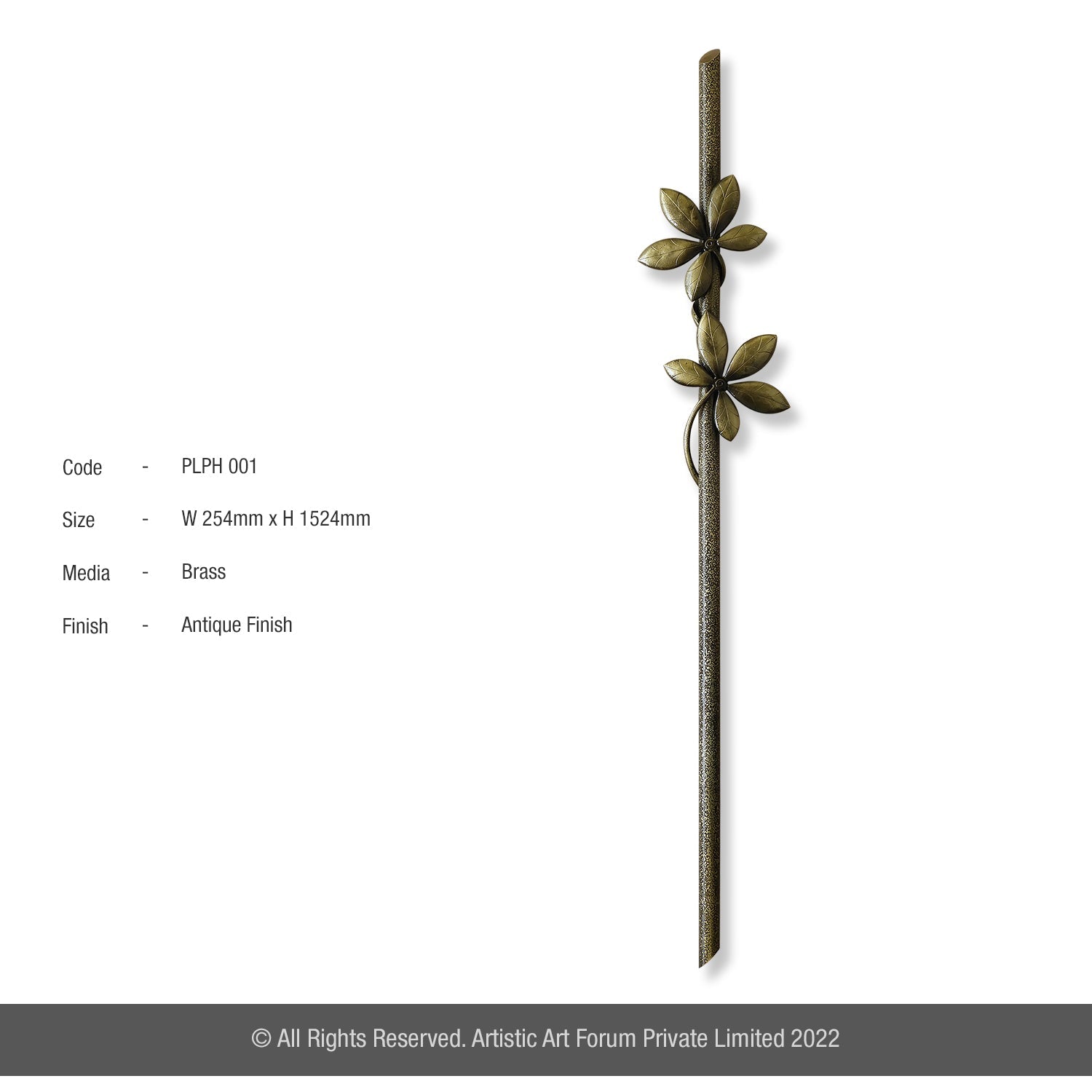 Handle Brass Metal Antique Finish - Artistick's Online