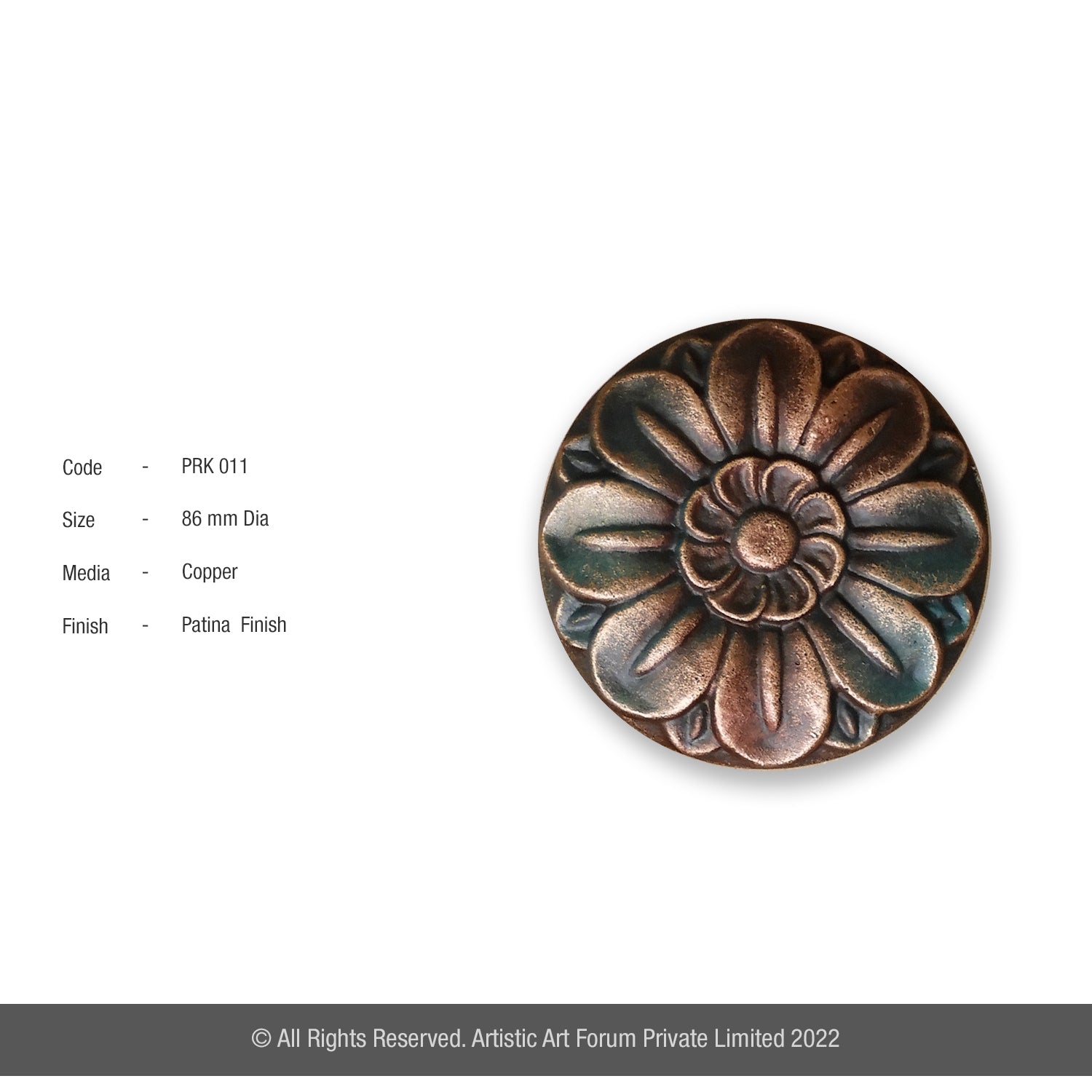 Door Knobs Copper Metal Patina Finish - Artistick's Online