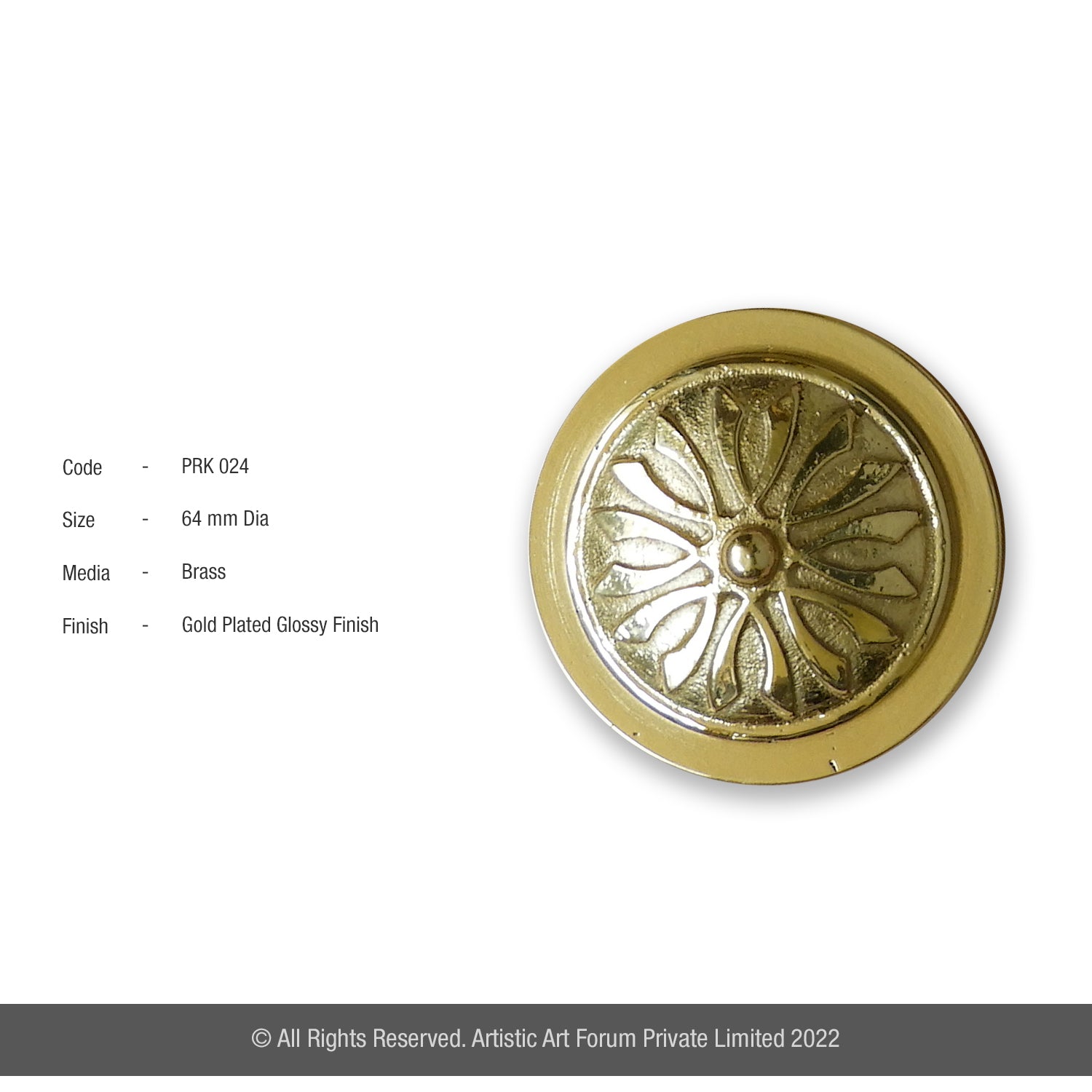 Door Knobs Brass Metal Gold Plated Finish - Artistick's Online