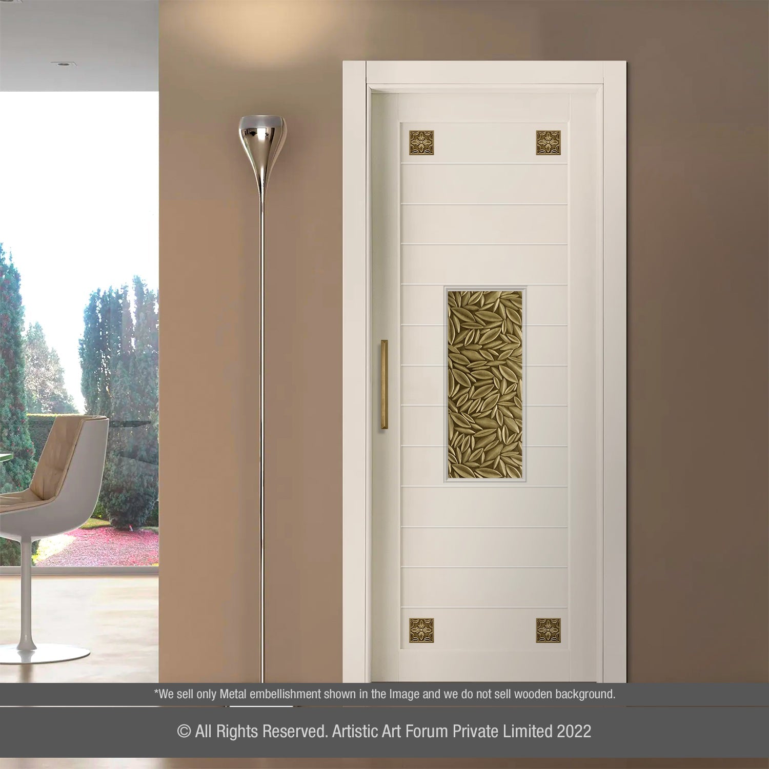 Wheat Grain Metal Door Embellishment |  For Main Door Design
