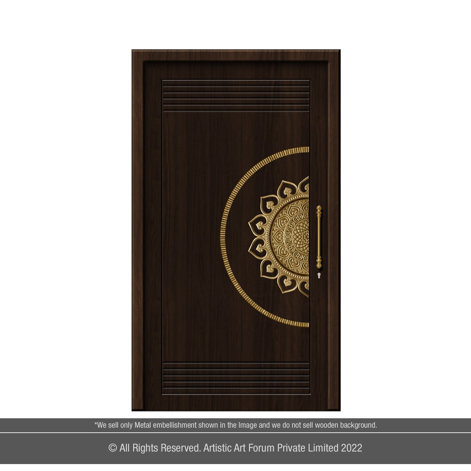 Classic Half Circle Metal Embellishment |  Brass Main Door Ddesigns