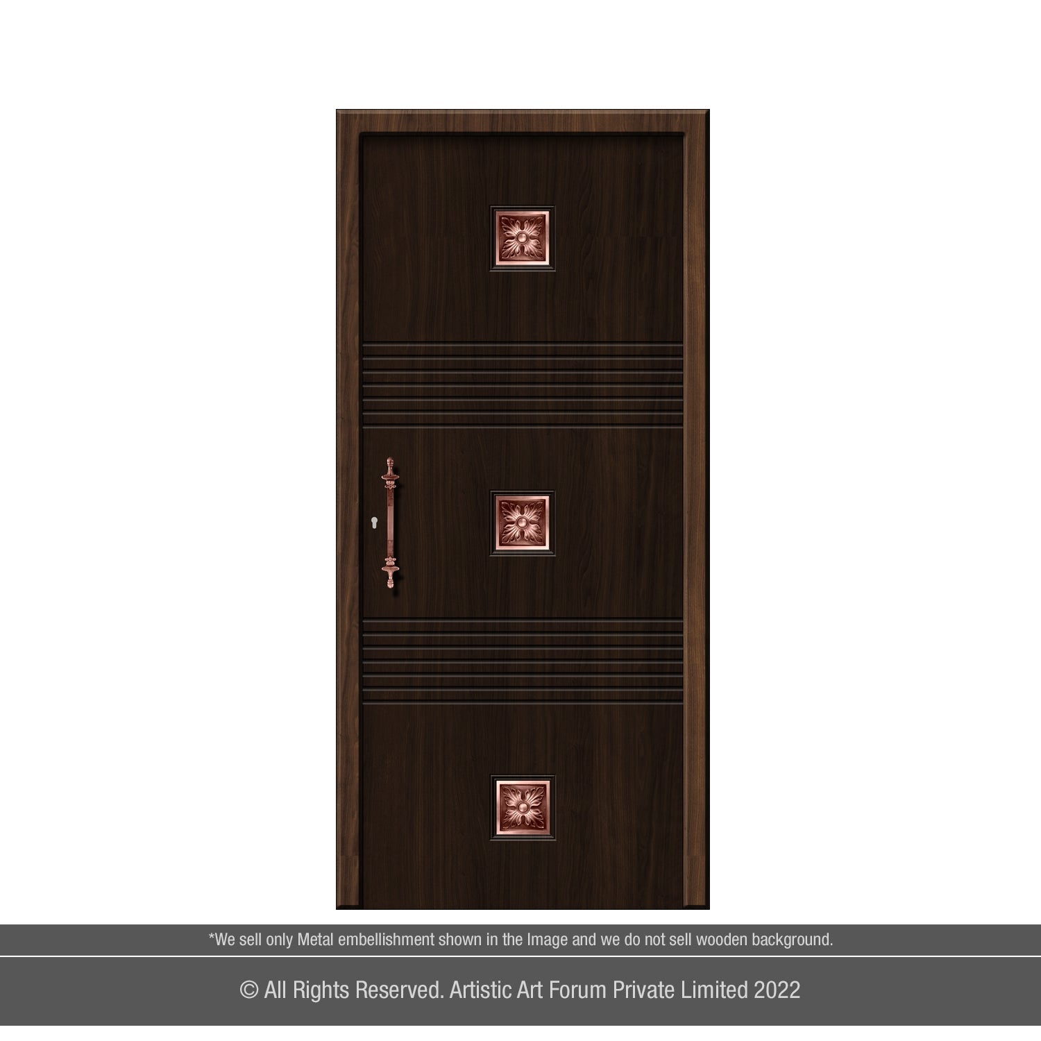Flower Metal Door Embellishment | For Internal and Entrance Door Design