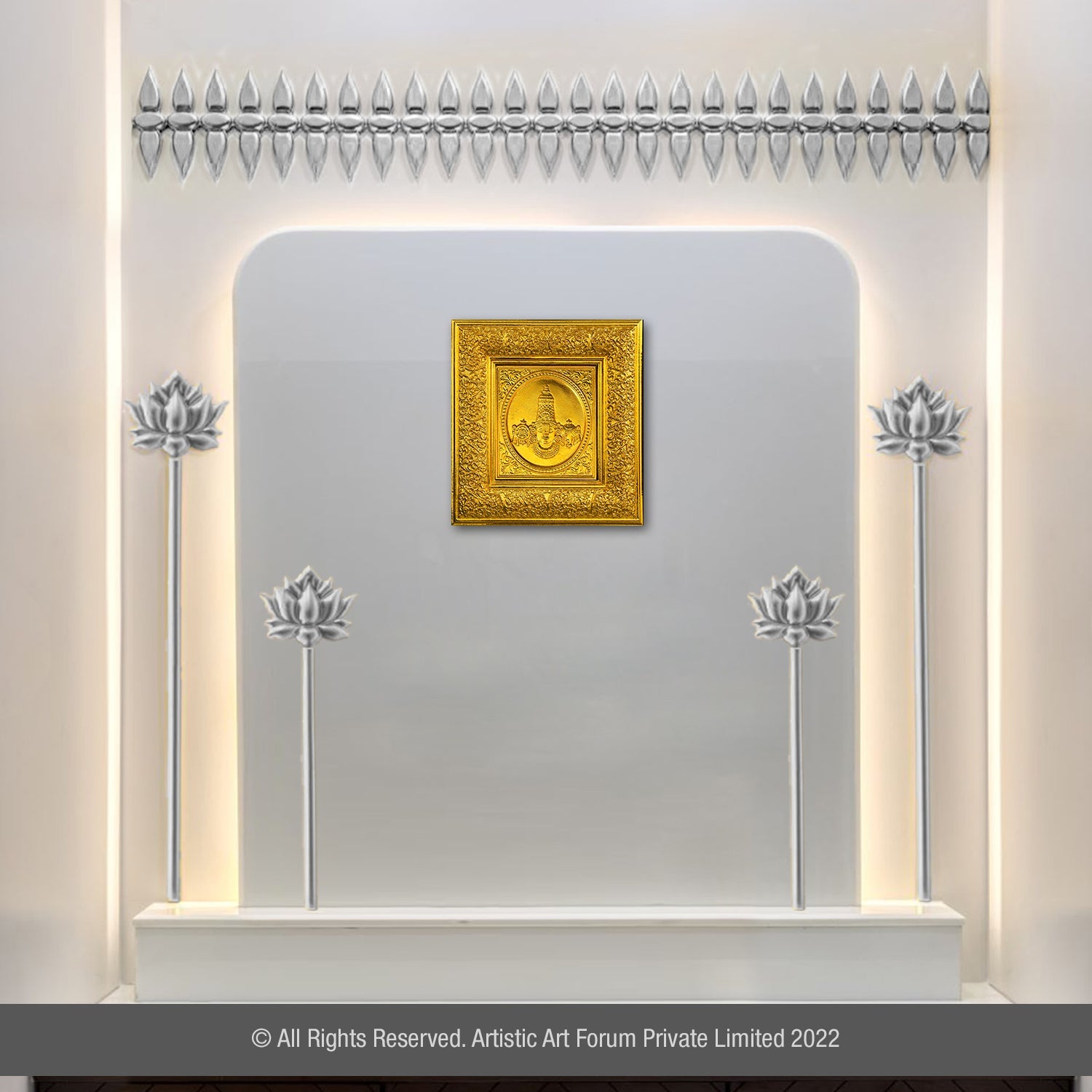 Perumal Head Only  WM gold Plated - Artistick's Online