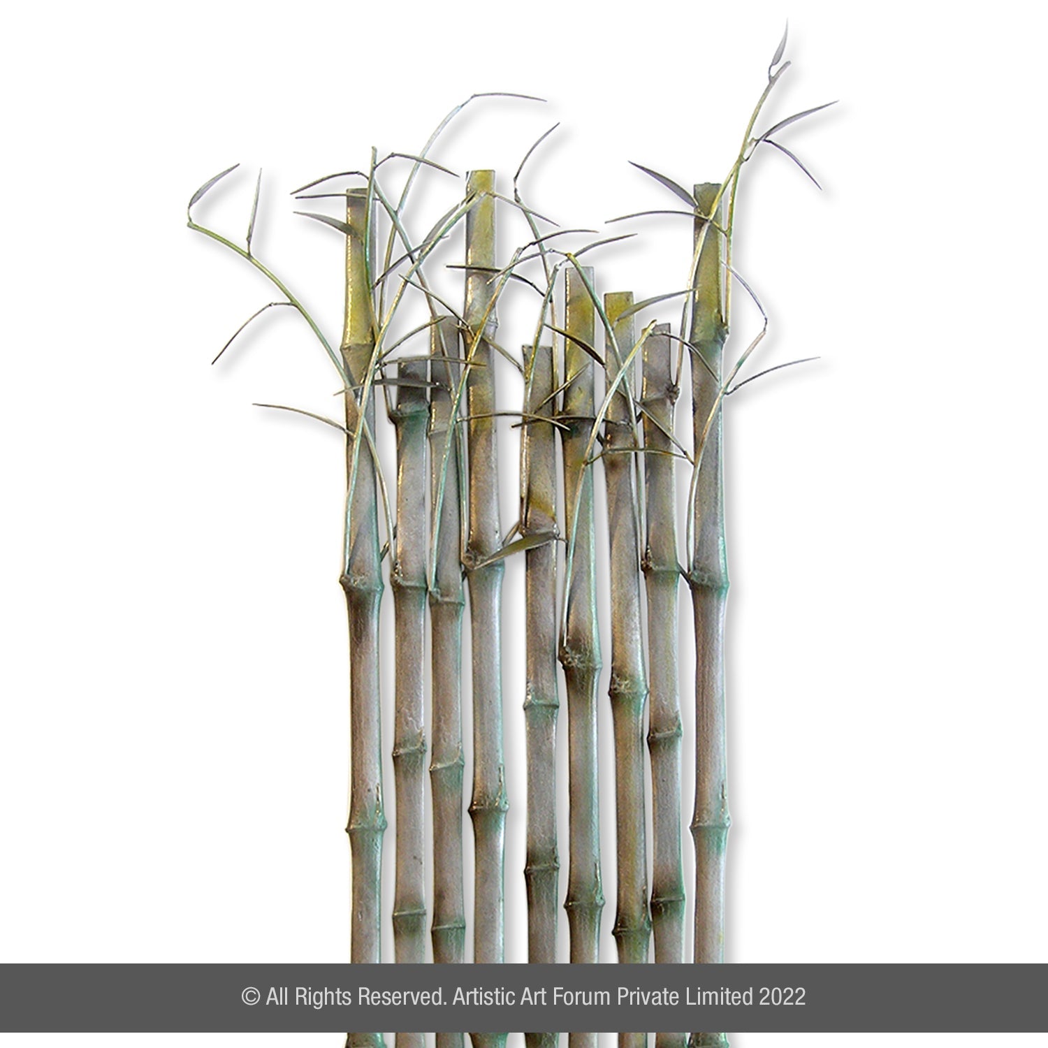 Bamboo metal wall art for modern home decor featuring elegant bamboo design