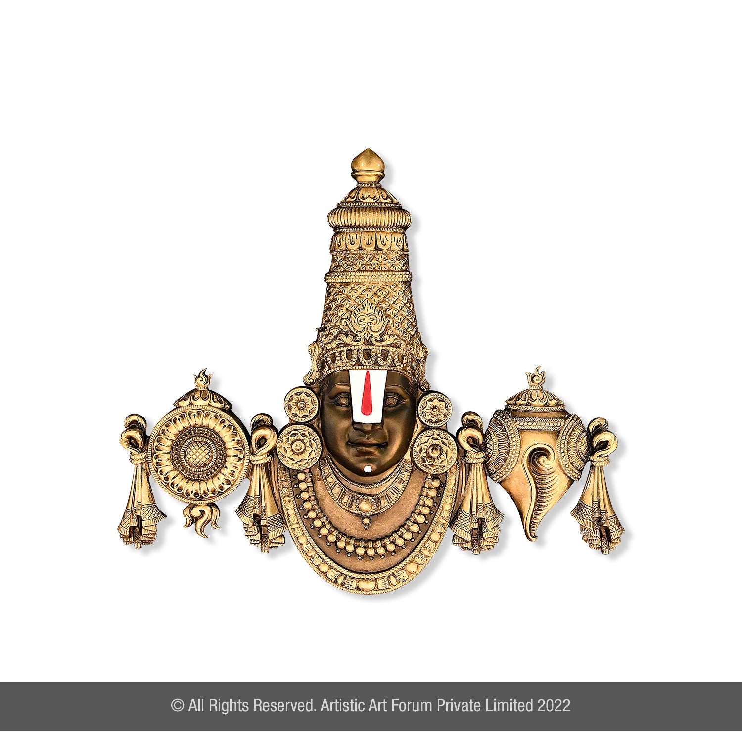 Elegant Tirupati Balaji wall hanging made from white metal antique finish for divine home décor
